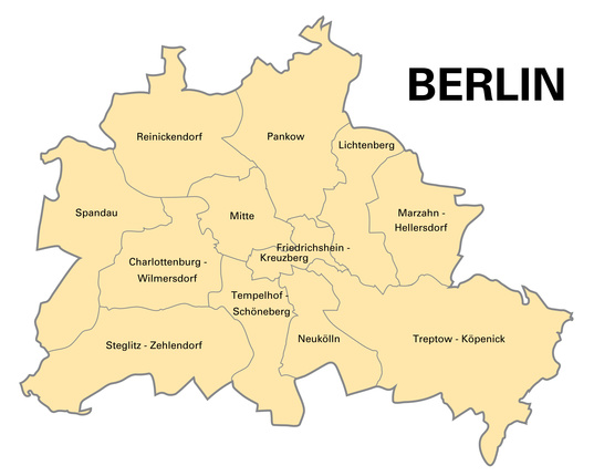 Karte Bezirke Berlin